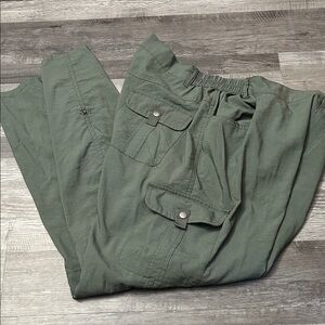 Olive Utility Cargo Pants for Women